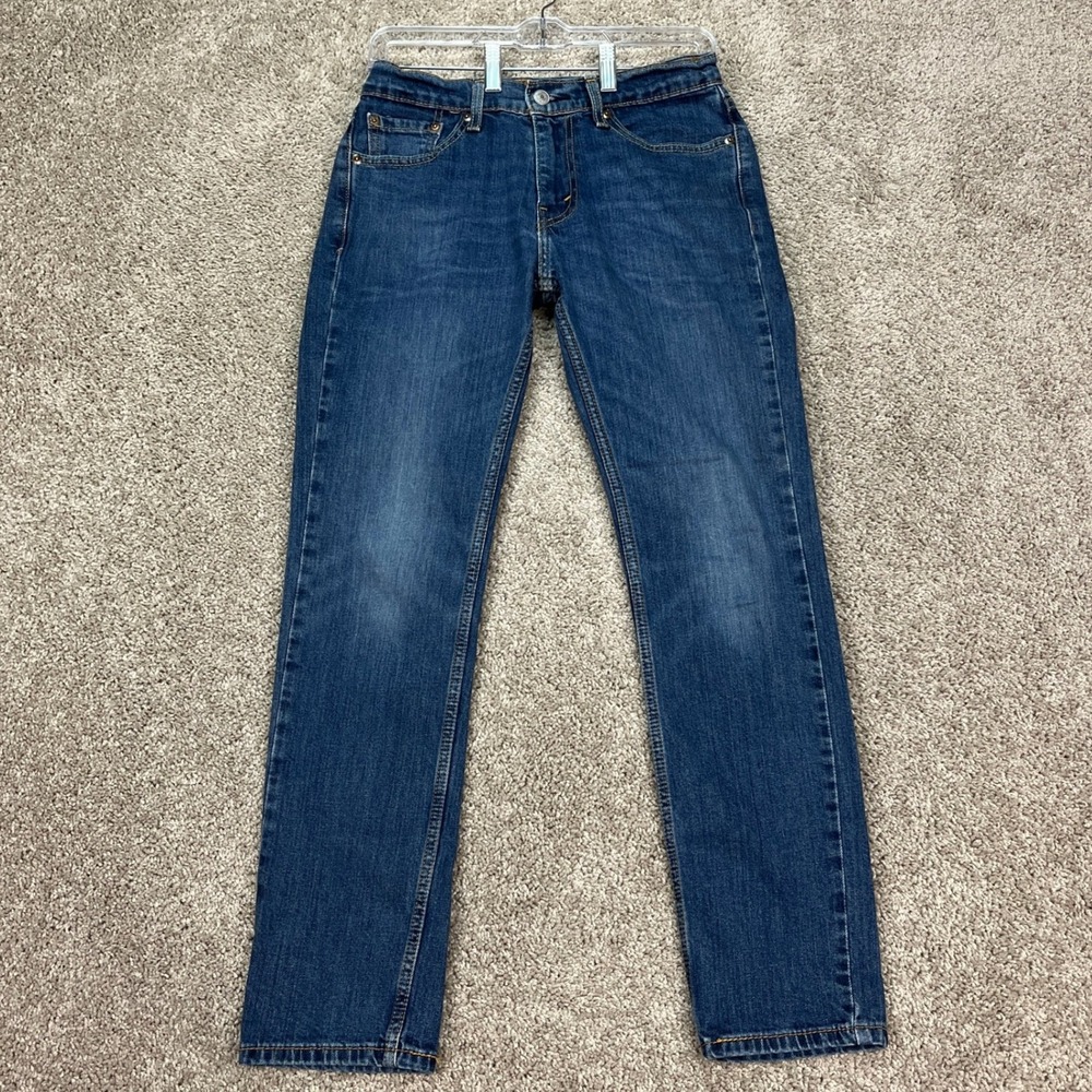 Levis 511 Jeans Mens 28x30 Medium Wash Blue 5 Pocket Denim Slim Fit Classic EUC